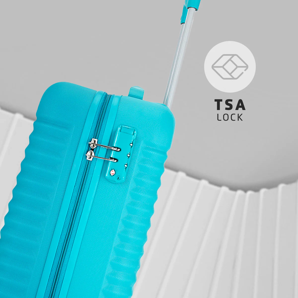 Safari Aerodyne Cyan Lightweight Trolley Bag with TSA Lock and Airline Compliant Sizing - Image 5
