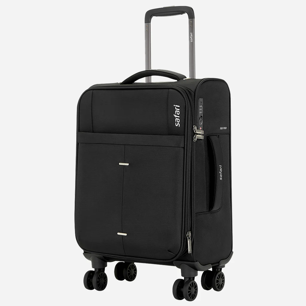 Safari Airpro 40% Lighter Black Trolley Bag with Dual Wheels, Detailed interiors and Expander - Image 12