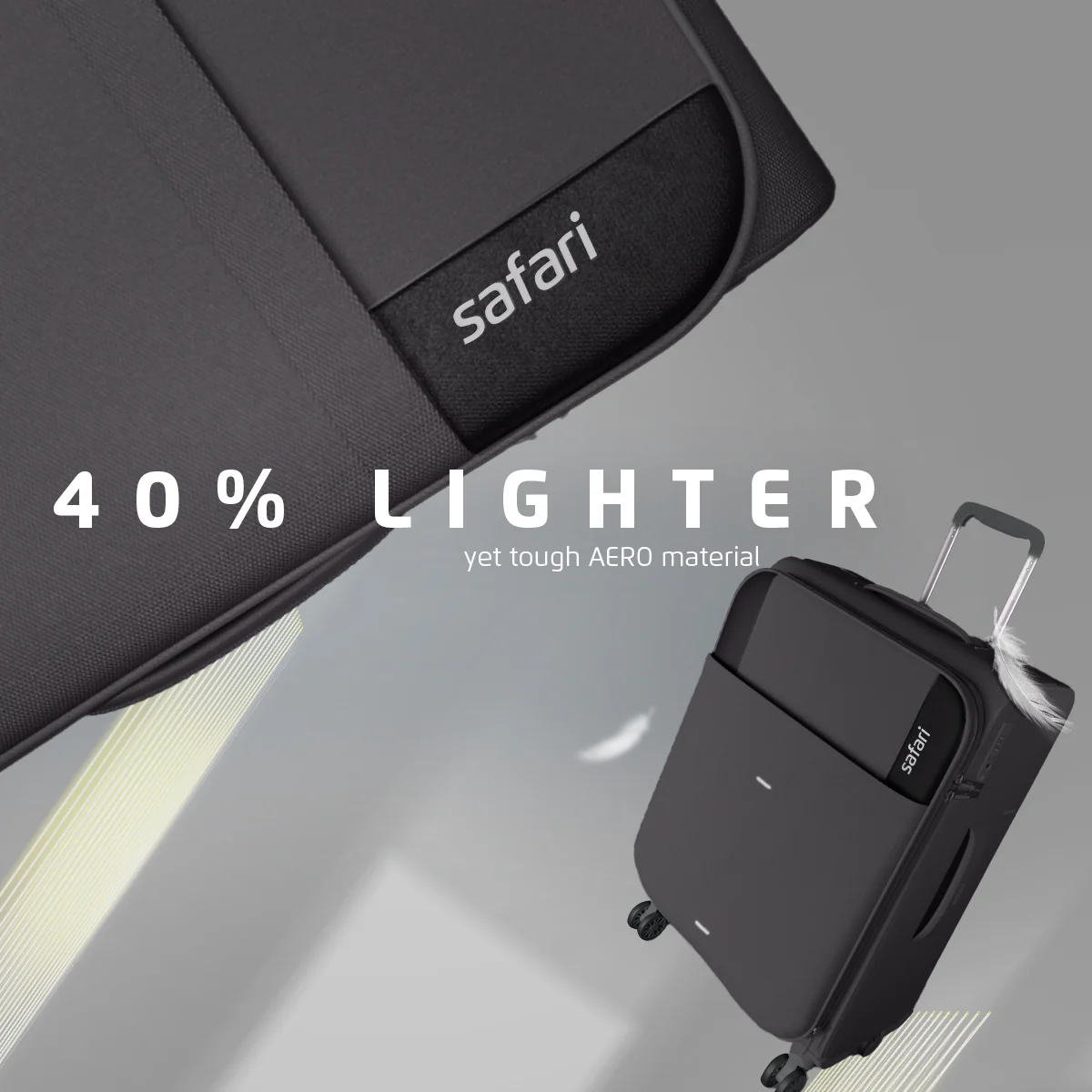 Safari Airpro 40% Lighter Black Trolley Bag with Dual Wheels, Detailed interiors and Expander - Image 25