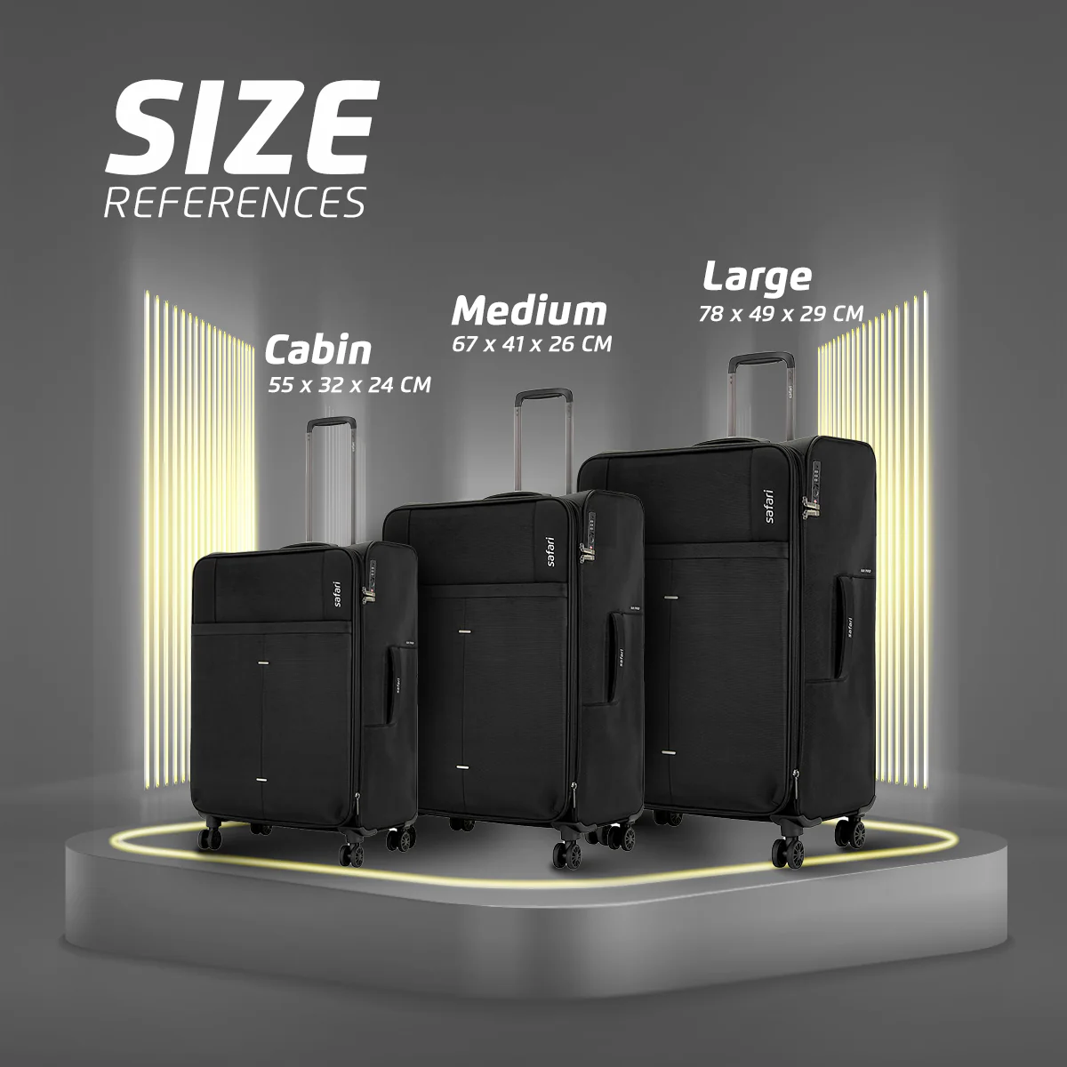 Safari Airpro 40% Lighter Black Trolley Bag with Dual Wheels, Detailed interiors and Expander - Image 29