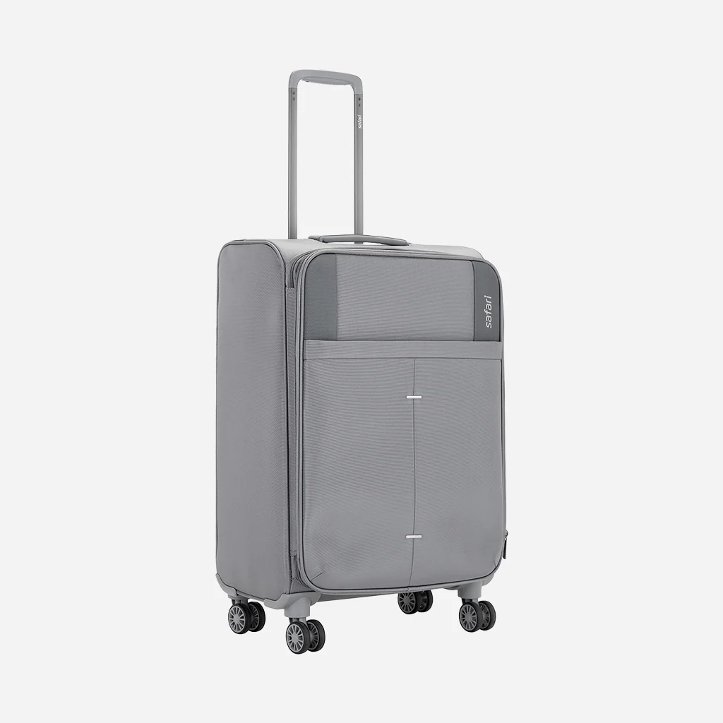 Safari Airpro 40% Lighter Grey Trolley Bag with Dual Wheels, Detailed interiors and Expander - Image 10