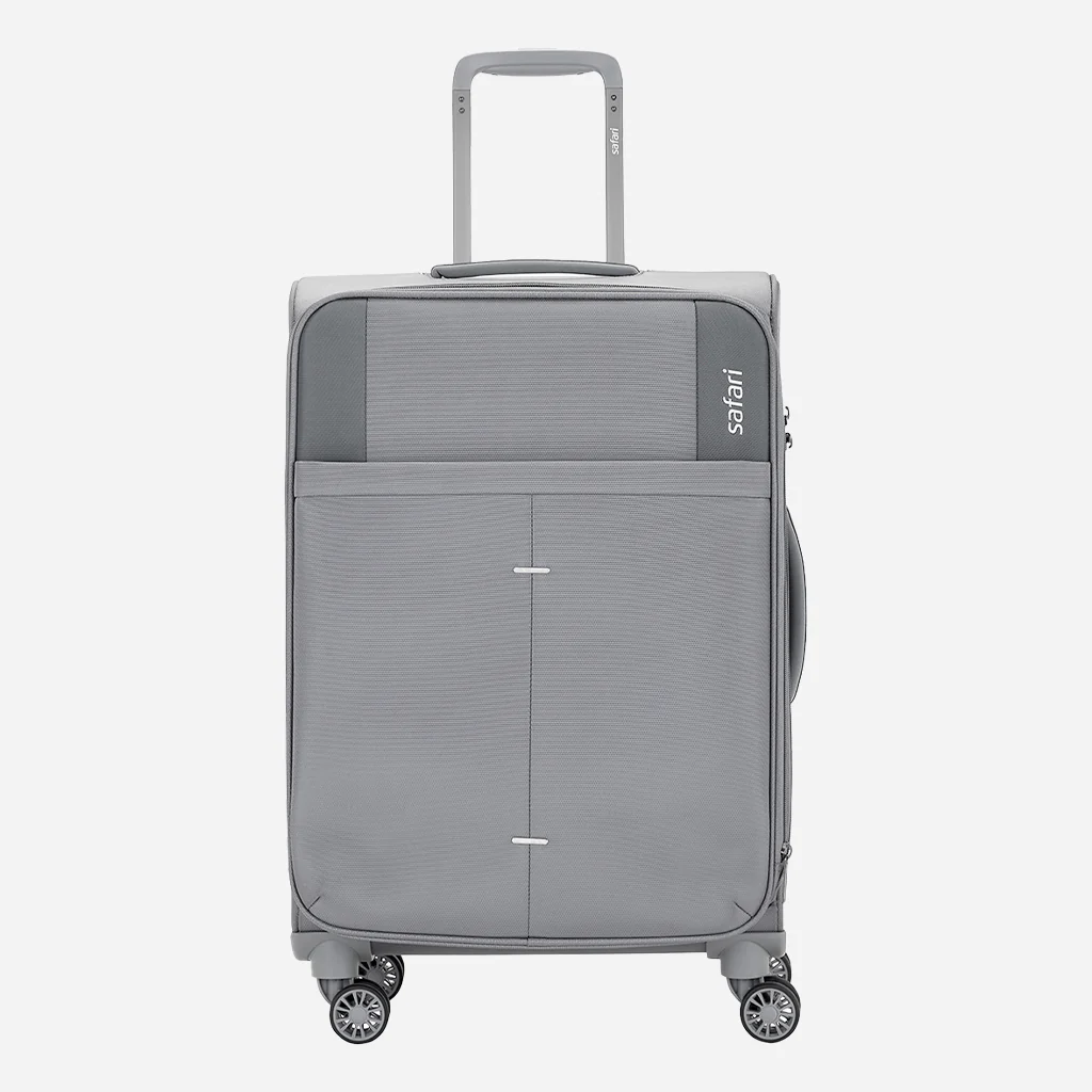 Safari Airpro 40% Lighter Grey Trolley Bag with Dual Wheels, Detailed interiors and Expander - Image 20