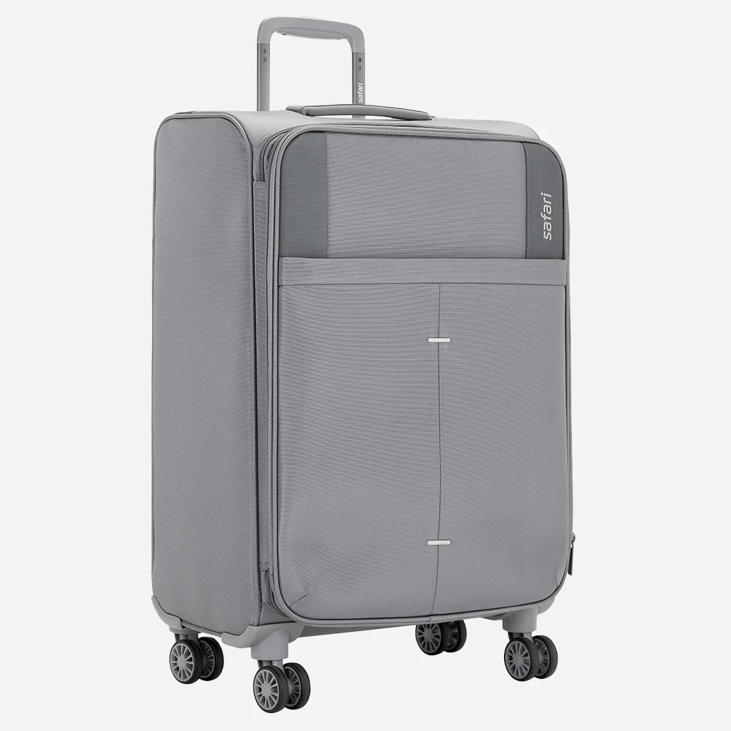 Safari Airpro 40% Lighter Grey Trolley Bag with Dual Wheels, Detailed interiors and Expander - Image 32