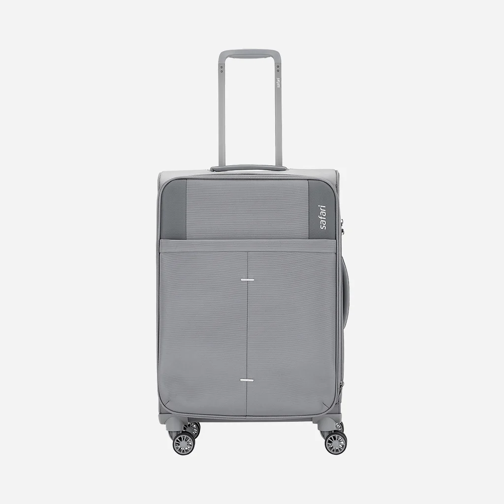 Safari Airpro 40% Lighter Grey Trolley Bag with Dual Wheels, Detailed interiors and Expander - Image 9