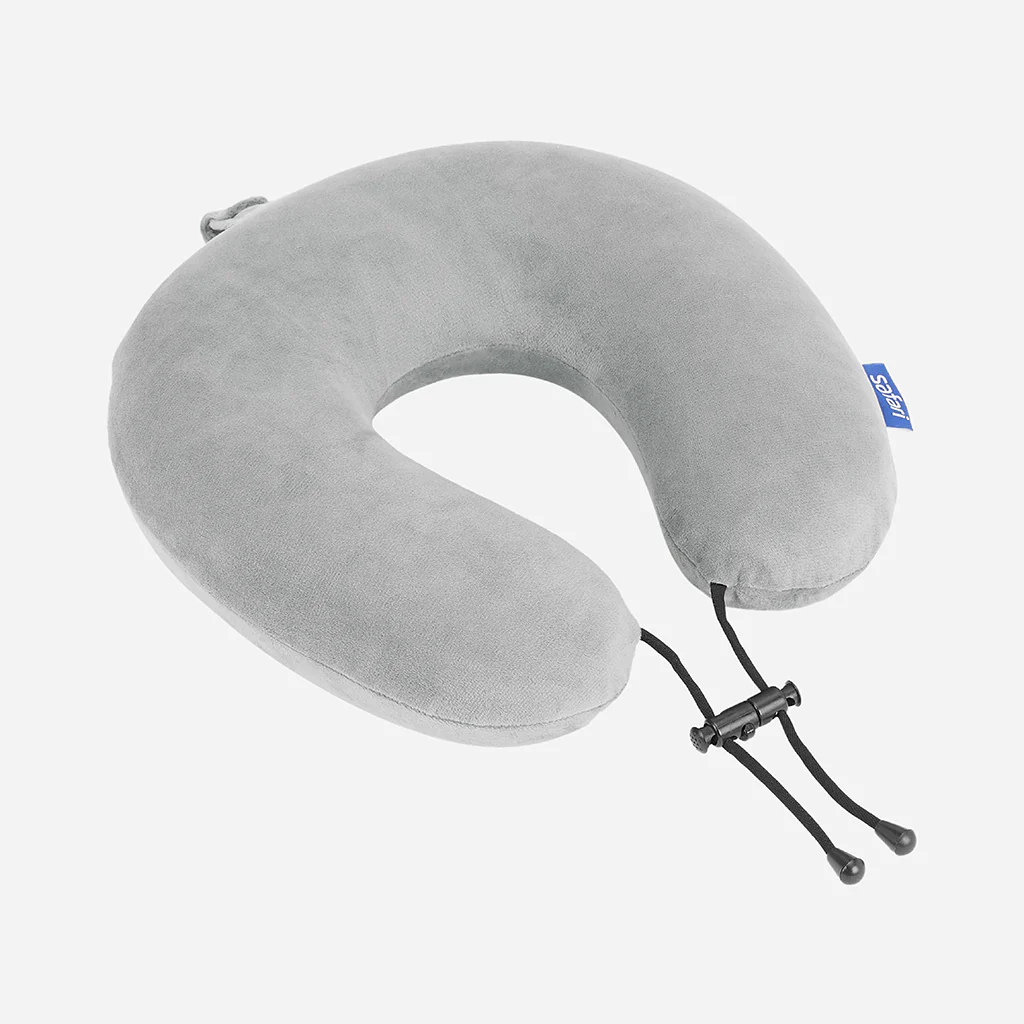 Safari Basic Neck Pillow With Washable Cover - Grey - Image 3