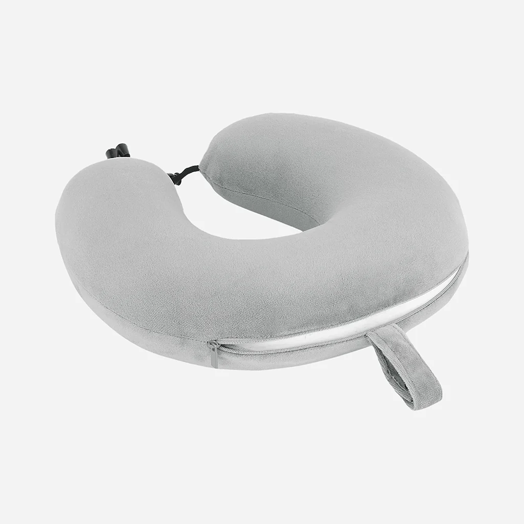 Safari Basic Neck Pillow With Washable Cover - Grey - Image 4