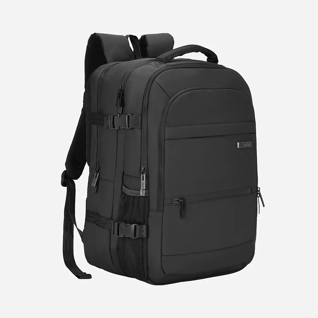 Safari Beyond 28L Black Overnighter Formal Backpack with USB Port - Image 3