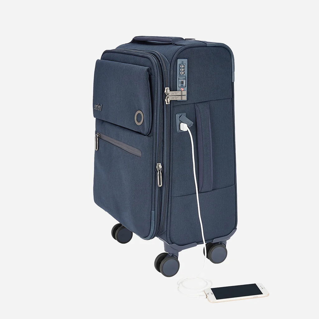 Safari Bristol Blue Trolley Bag with TSA Lock & USB Charging Port - Image 6