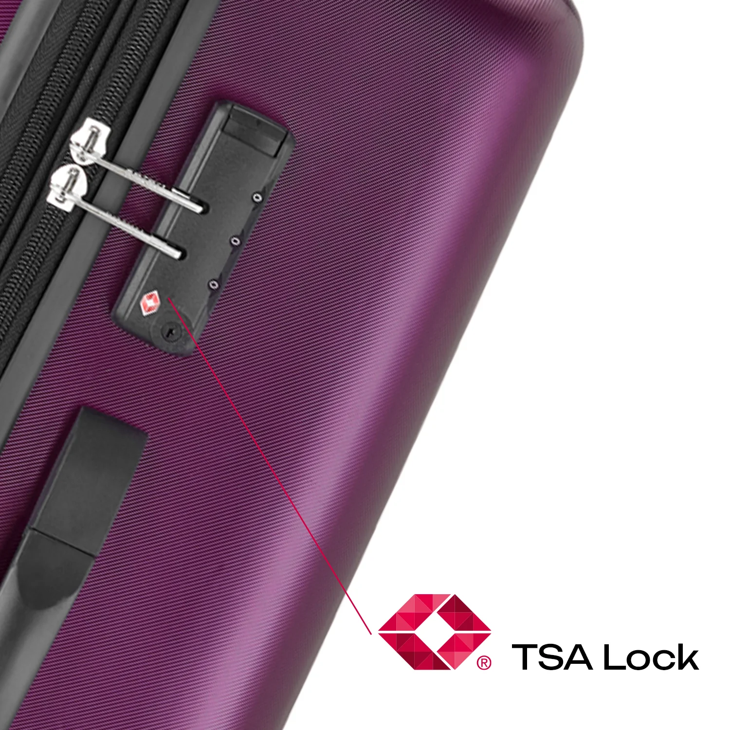 Safari Cargo Max Magenta Purple Expandable Trolley Bag with Premium Interior & Anti Theft Zipper - Image 4