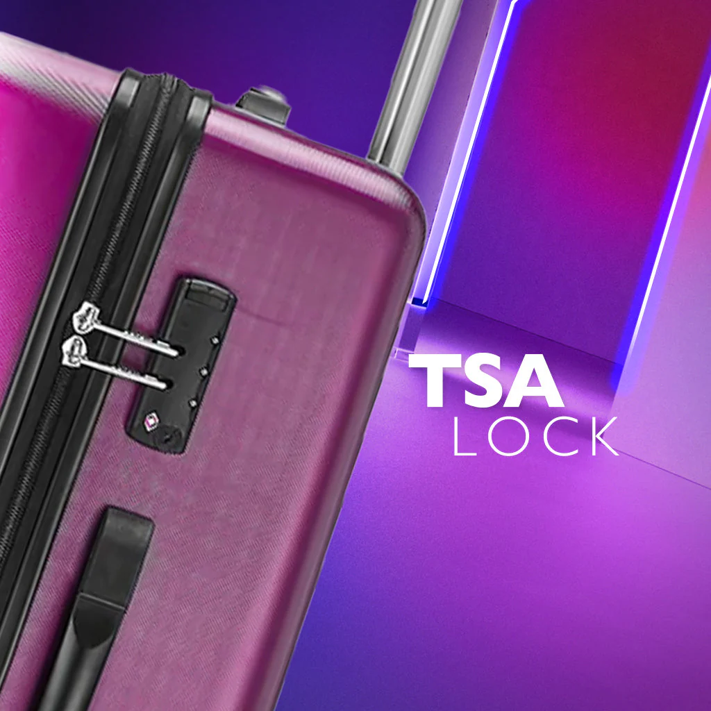 Safari Cargo Max Set of 3 Magenta Purple Expandable Trolley Bags with Dual Wheels & Anti Theft Zipper - Image 3