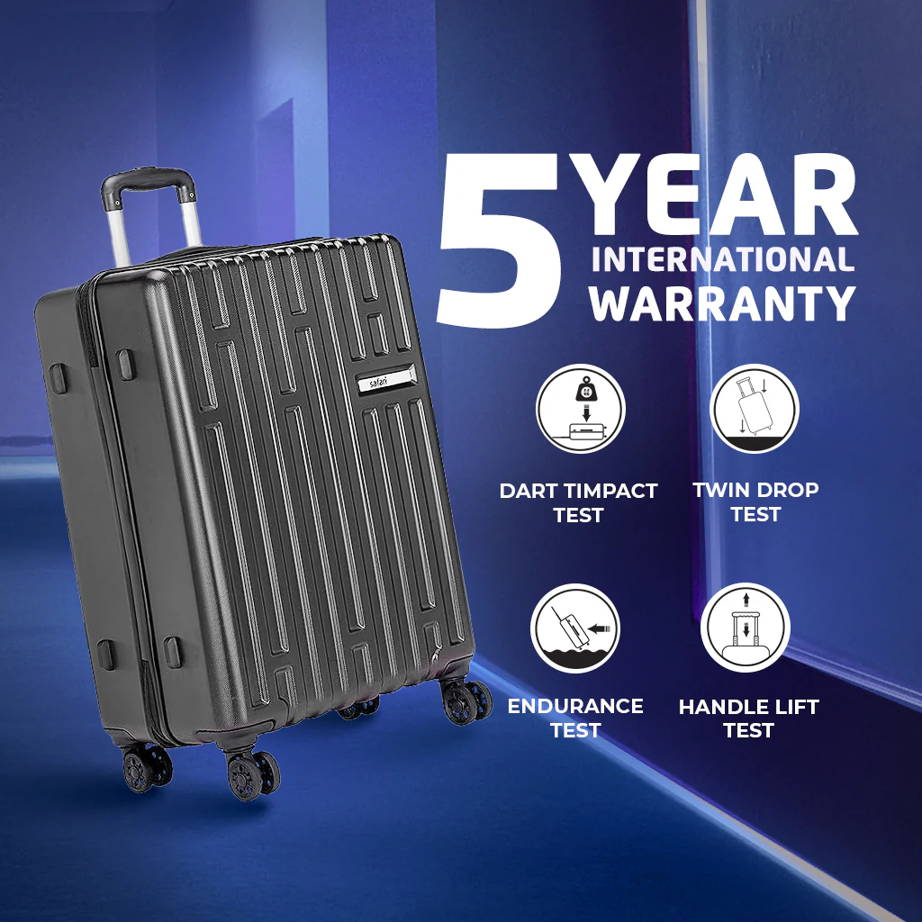 Safari Cargo Max Gun Metal Expandable Trolley Bag with Dual Wheels & Anti Theft Zipper - Image 10