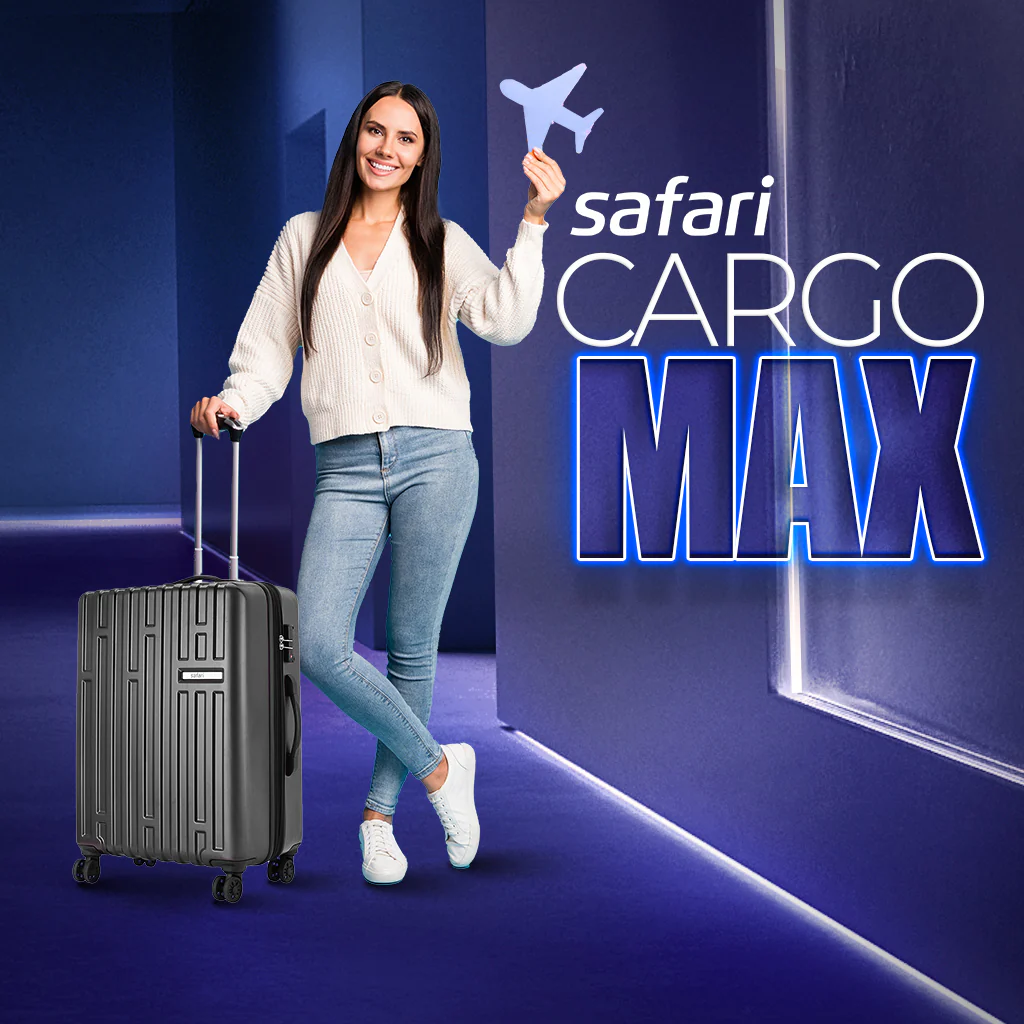 Safari Cargo Max Gun Metal Expandable Trolley Bag with Dual Wheels & Anti Theft Zipper - Image 8