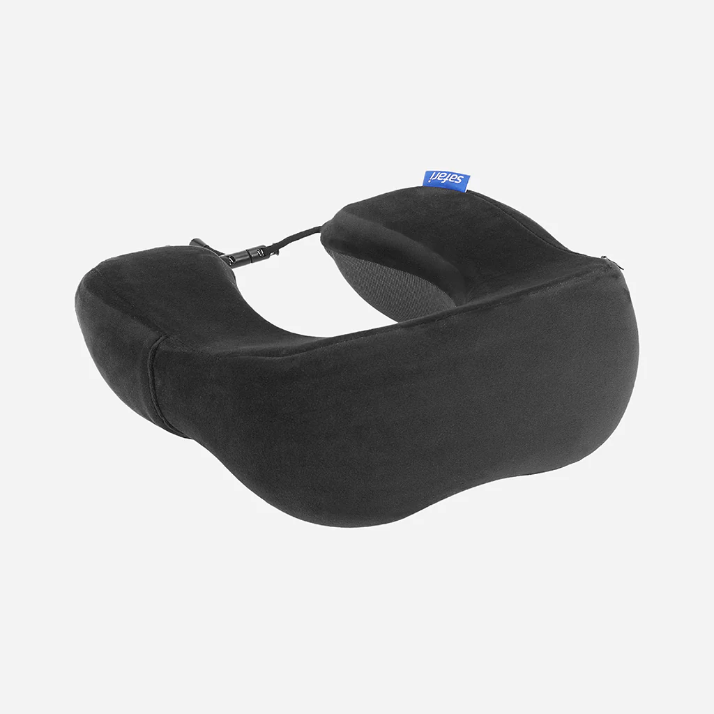Safari Curve Ergonomic Neckpillow with Removable Cover - Black - Image 6