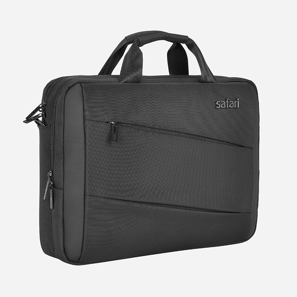 Safari Droit Dual Compartment Messenger Bag - Black - Image 3
