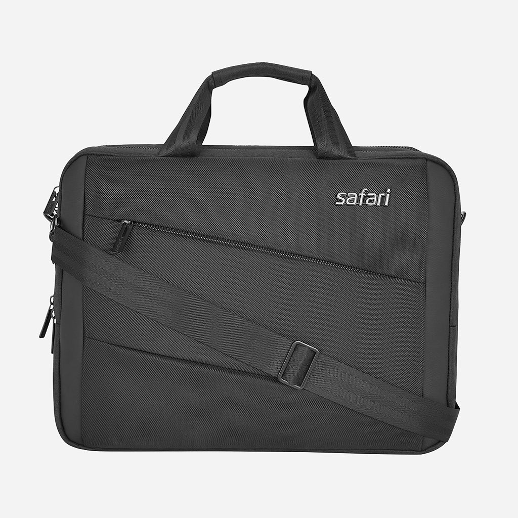 Safari Droit Dual Compartment Messenger Bag - Black - Image 4