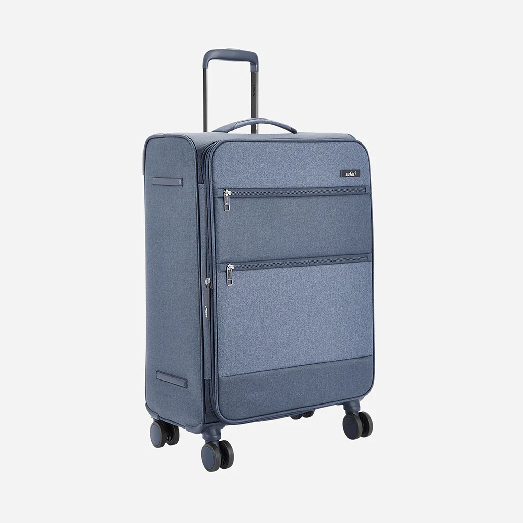 Safari Harmony Blue Trolley Bag with Anti Theft Zipper - Image 10