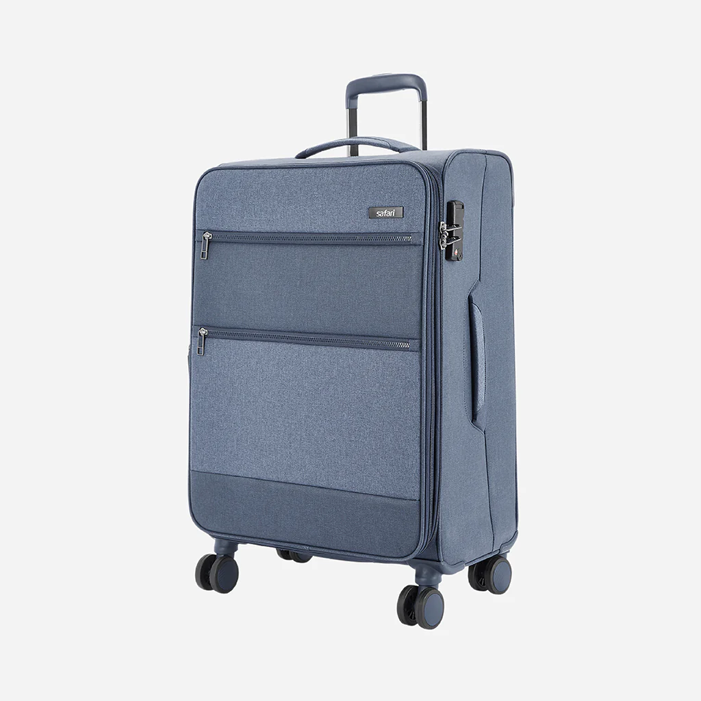 Safari Harmony Blue Trolley Bag with Anti Theft Zipper - Image 15
