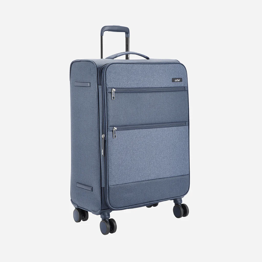Safari Harmony Blue Trolley Bag with Anti Theft Zipper - Image 17