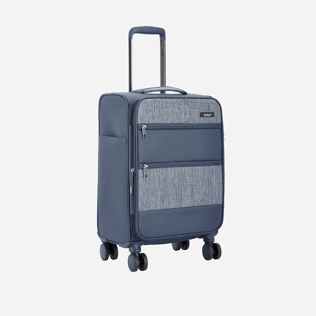 Safari Harmony Blue Trolley Bag with Anti Theft Zipper - Image 3