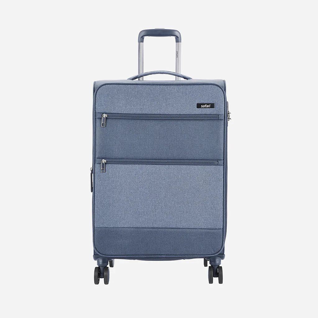 Safari Harmony Blue Trolley Bag with Anti Theft Zipper - Image 9