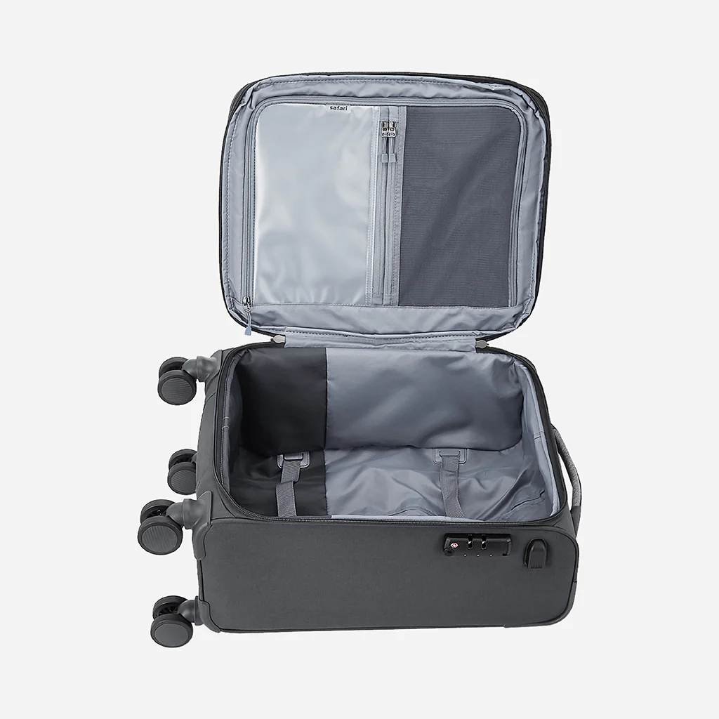 Safari Harmony Grey Trolley Bag with Dual Wheels & TSA Lock - Image 7