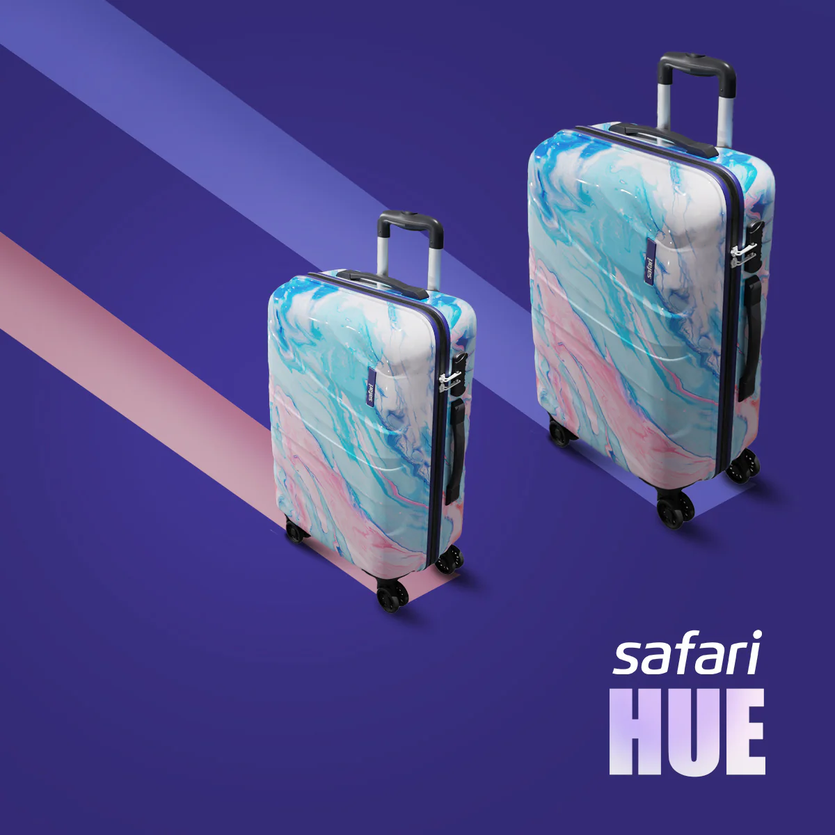 Safari Hue Printed Trolley Bag with Dual Wheels - Image 18