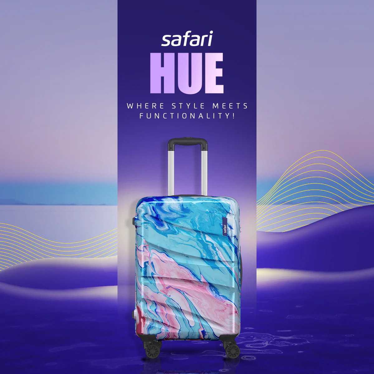 Safari Hue Printed Trolley Bag with Dual Wheels - Image 30
