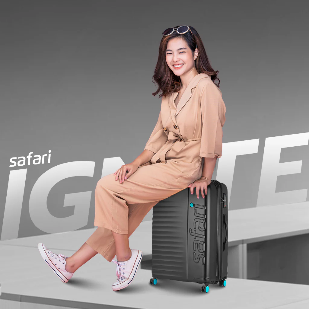 Safari Ignite Black Trolley Bag with TSA Lock & Dual Wheels - Image 19