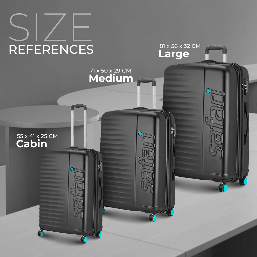 Safari Ignite Black Trolley Bag with TSA Lock & Dual Wheels - Image 8