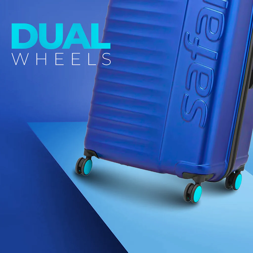 Safari Ignite Blue Anti Theft Trolley Bag with TSA lock and Dual Wheels - Image 28