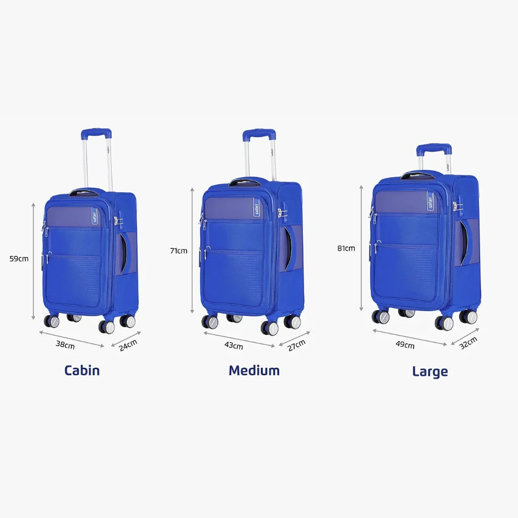 Safari Jetsetter Blue Trolley Bag with Dual Wheels & TSA Lock - Image 26
