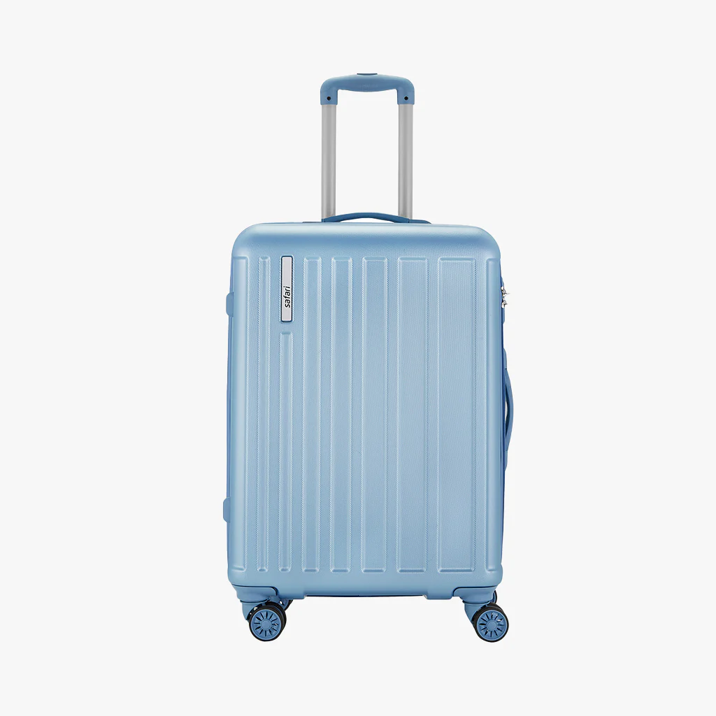 Safari Linea Set of 2 Pearl Blue Trolley Bags with Dual Wheels - Image 10