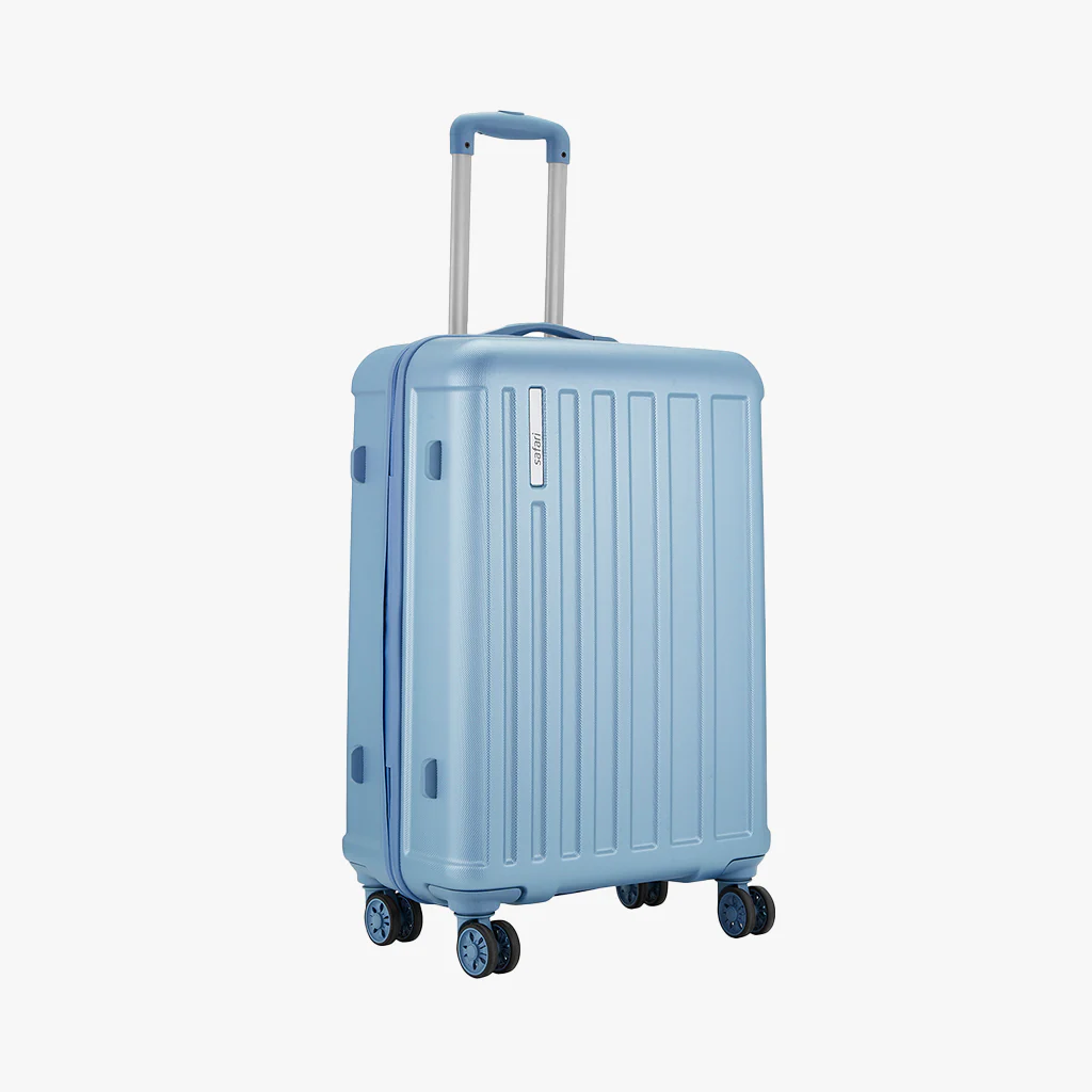 Safari Linea Set of 2 Pearl Blue Trolley Bags with Dual Wheels - Image 11