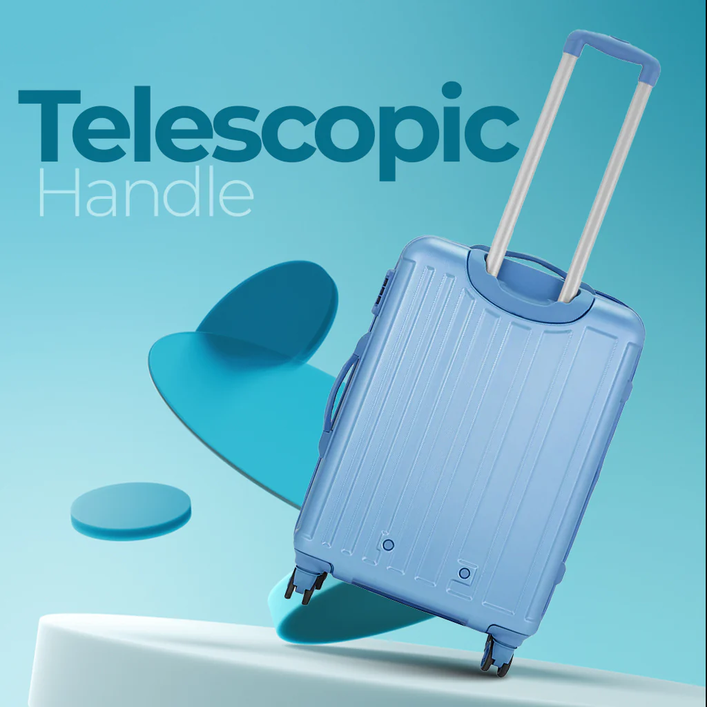 Safari Linea Pearl Blue Trolley Bag with Dual Wheels - Image 5