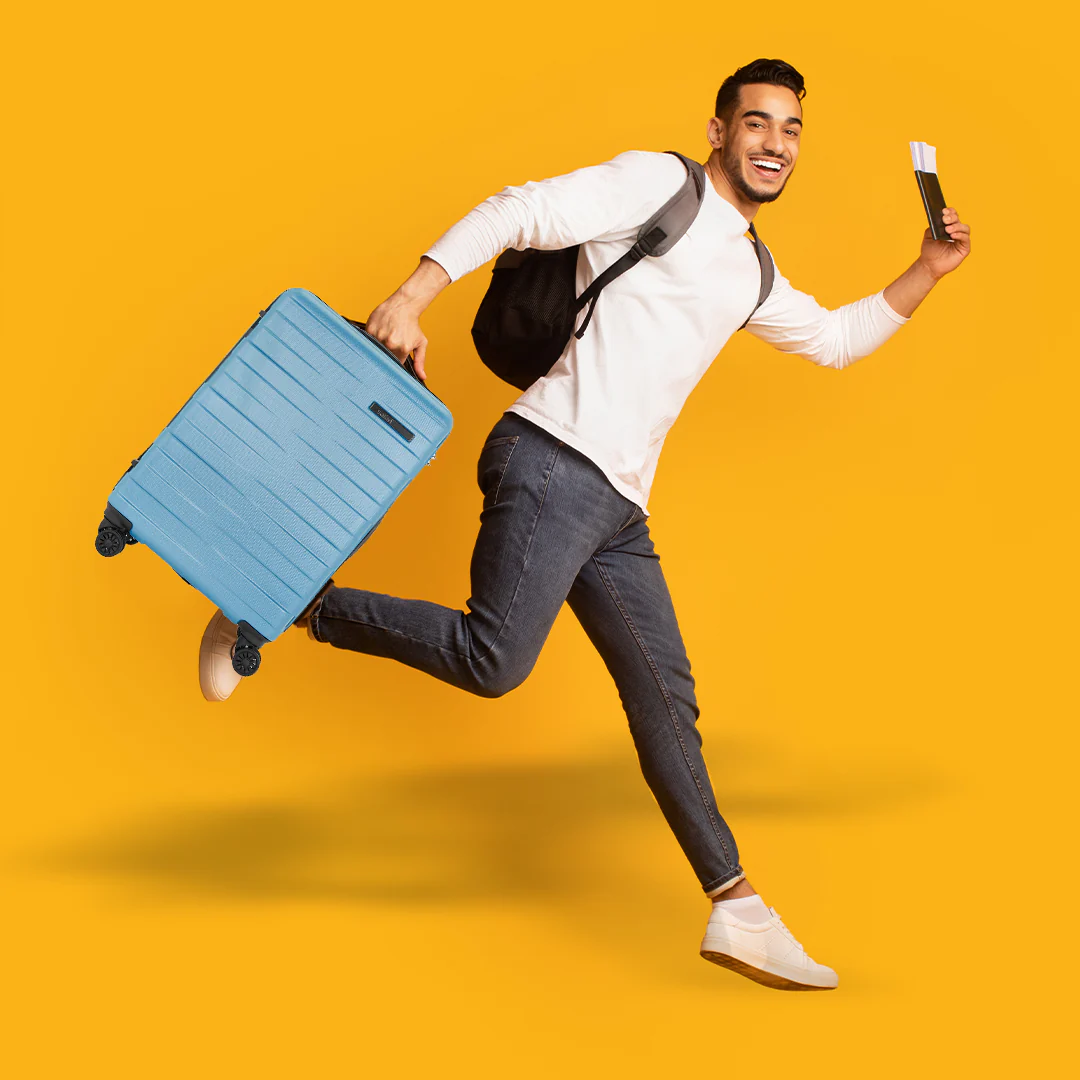 Safari Mint Pearl Blue Trolley Bag with Dual Wheels - Image 15