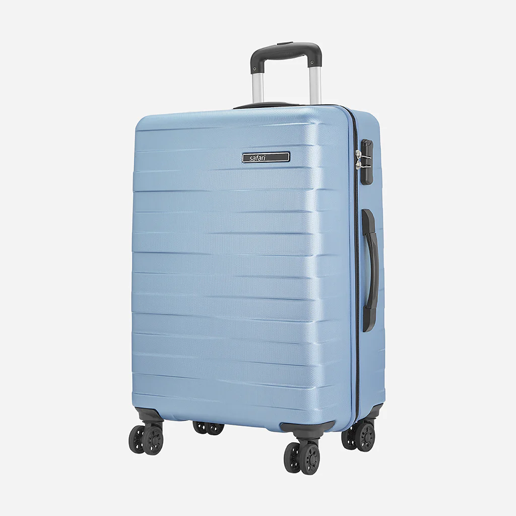 Safari Mint Pearl Blue Trolley Bag with Dual Wheels - Image 25
