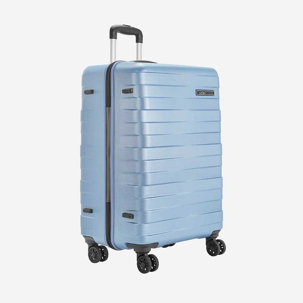 Safari Mint Pearl Blue Trolley Bag with Dual Wheels - Image 34