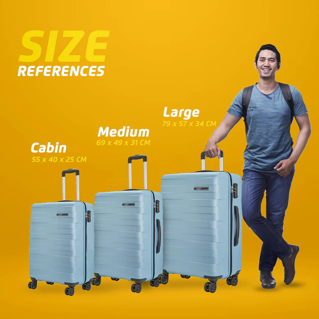 Safari Mint Pearl Blue Trolley Bag with Dual Wheels - Image 8