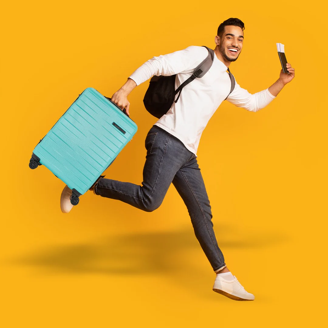 Safari Mint Spearmint Trolley Bag with Dual Wheels - Image 3