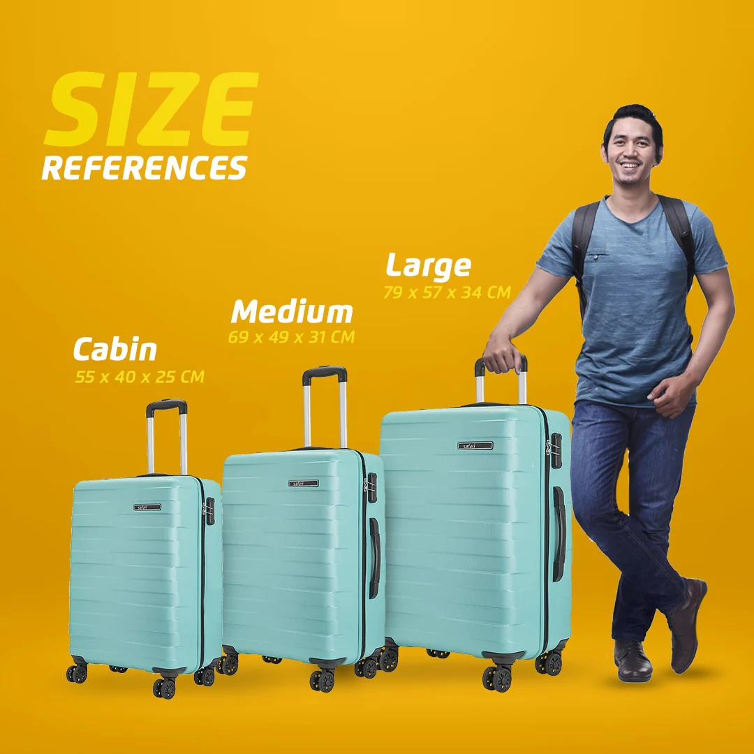 Safari Mint Spearmint Trolley Bag with Dual Wheels - Image 8