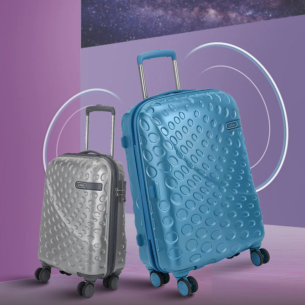 Safari Orbit Set of 3 Pearl Blue Trolley Bags with Premium Interior, Wet Pouch & Anti Theft Zipper - Image 3