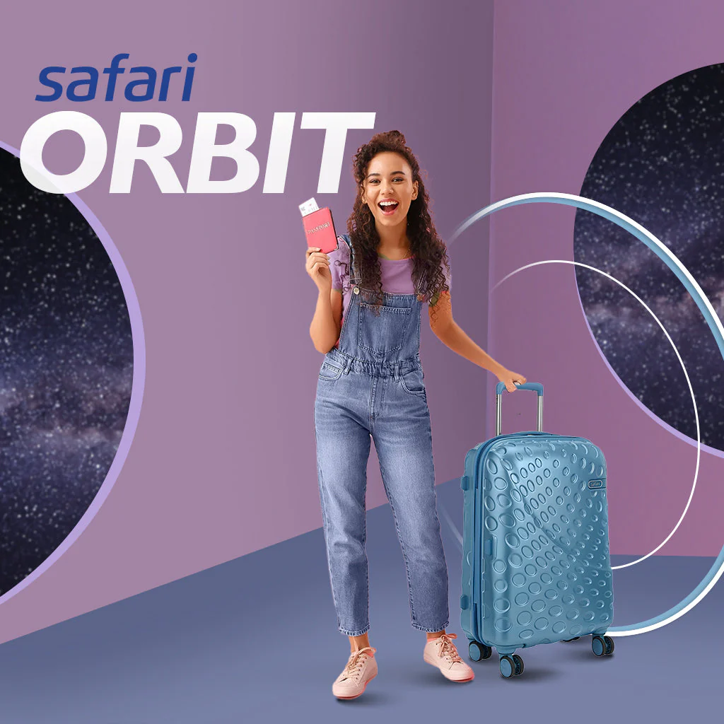 Safari Orbit Set of 3 Pearl Blue Trolley Bags with Premium Interior, Wet Pouch & Anti Theft Zipper - Image 7