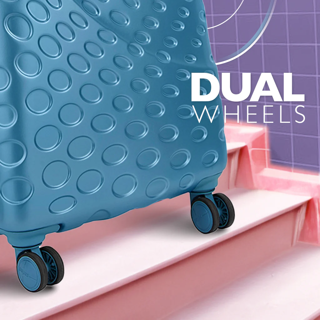 Safari Orbit Pearl Blue Trolley Bag with Premium Interior, Wet Pouch & Anti Theft Zipper - Image 4