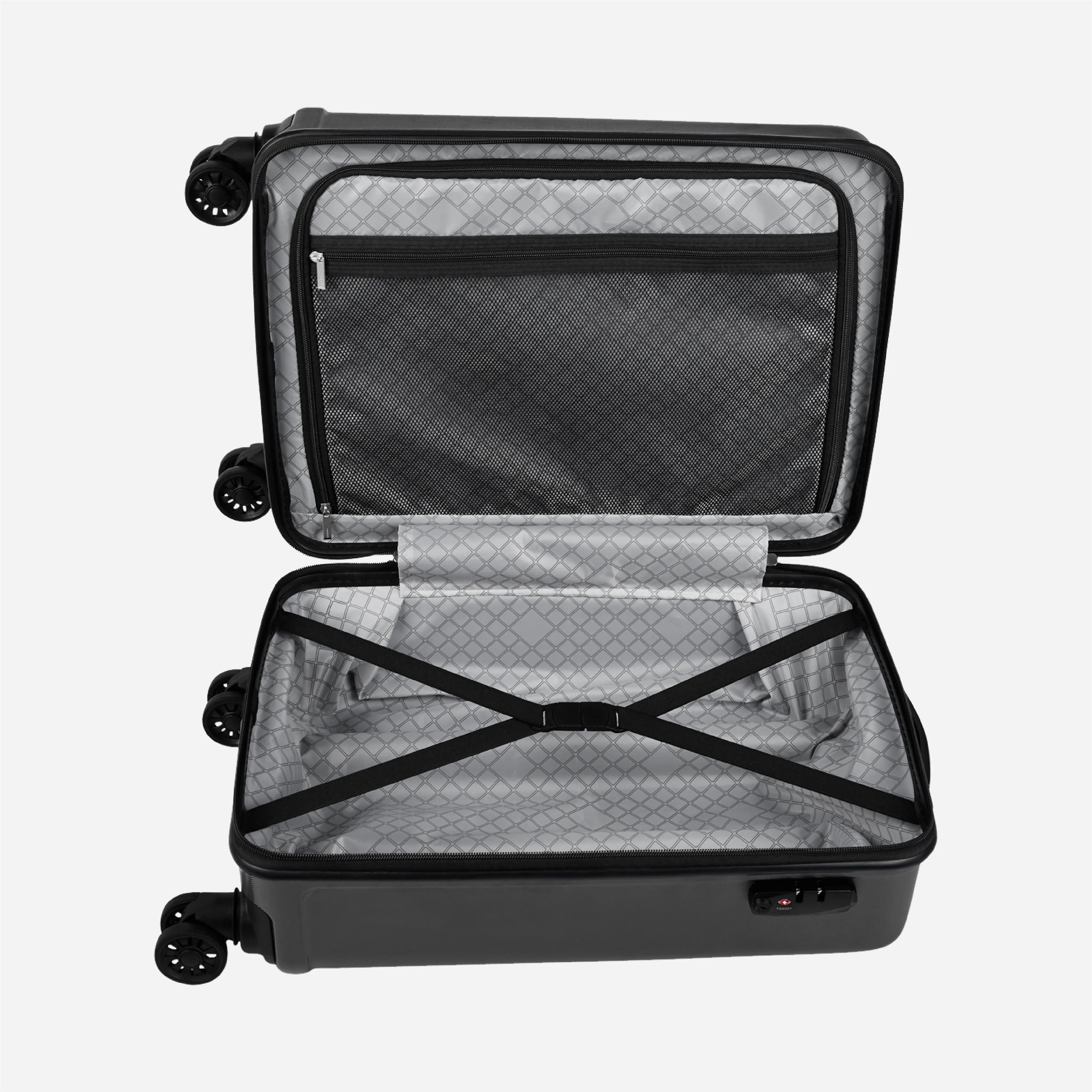 Safari Ryder Set of 2 Gun Metal Trolley Bags with Dual Wheels - Image 12