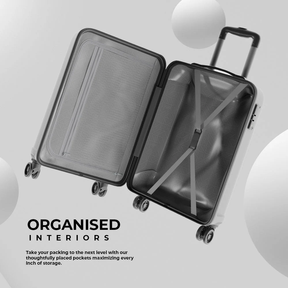 Safari Ryder Set of 2 Gun Metal Trolley Bags with Dual Wheels - Image 7