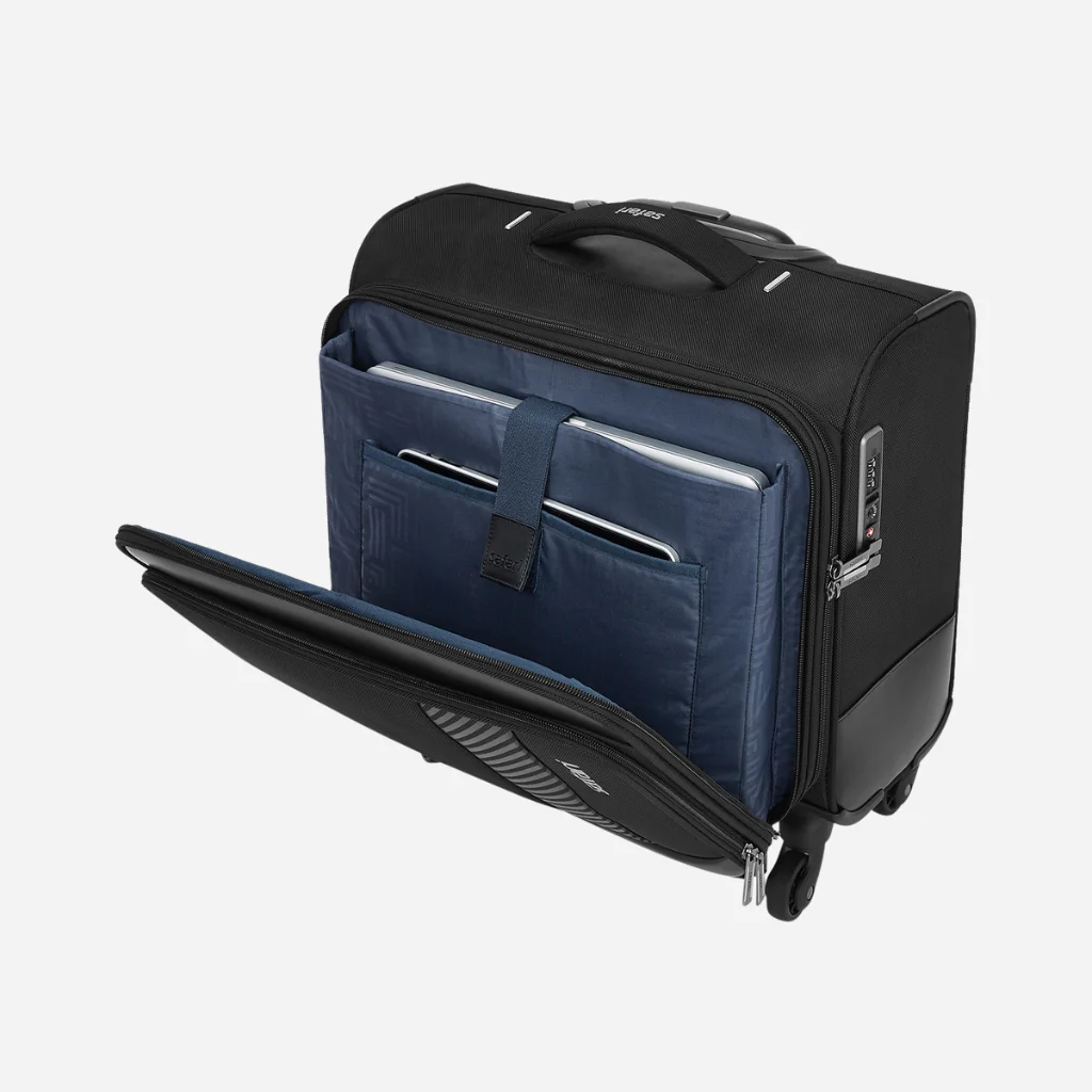 Safari Ascent Black Overnighter Laptop Trolley Bag with TSA Lock and Laptop Compartment - Image 14