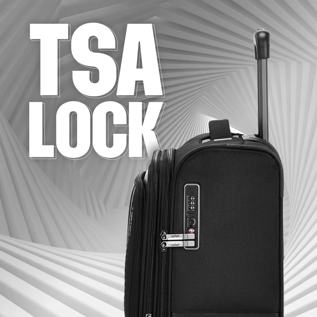 Safari Ascent Black Overnighter Laptop Trolley Bag with TSA Lock and Laptop Compartment - Image 3