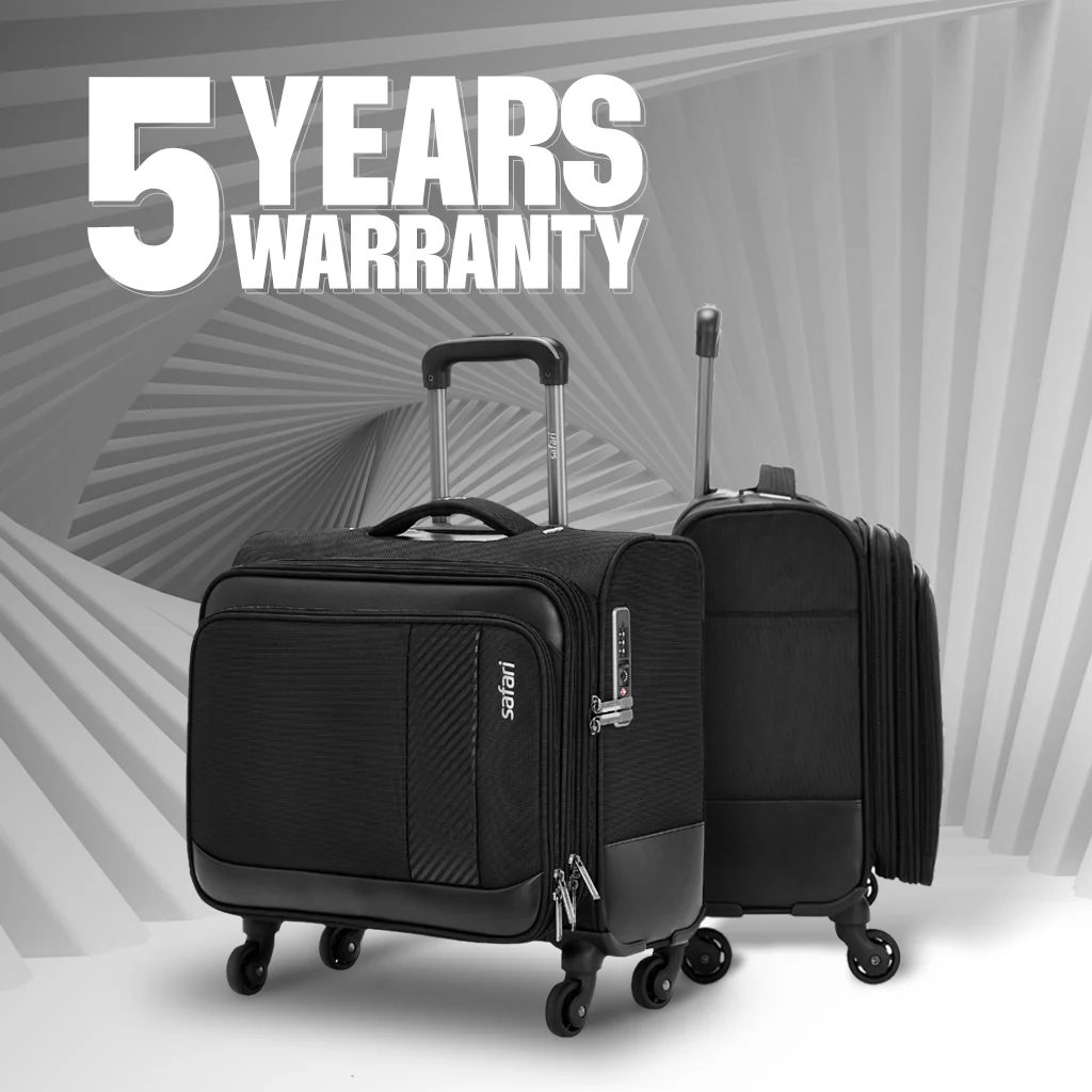 Safari Ascent Black Overnighter Laptop Trolley Bag with TSA Lock and Laptop Compartment - Image 8