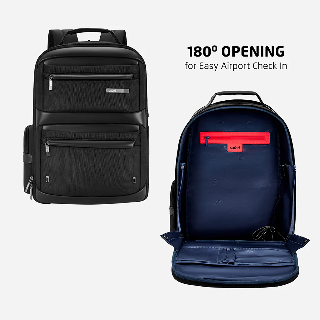 Safari Astral 27L Black Formal Backpack with Laptop Sleeve - Image 5