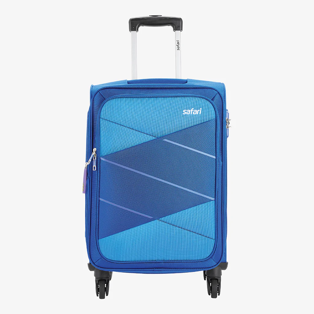 Safari Avenue Blue Trolley Bag with Expander & 360° Wheels - Image 11